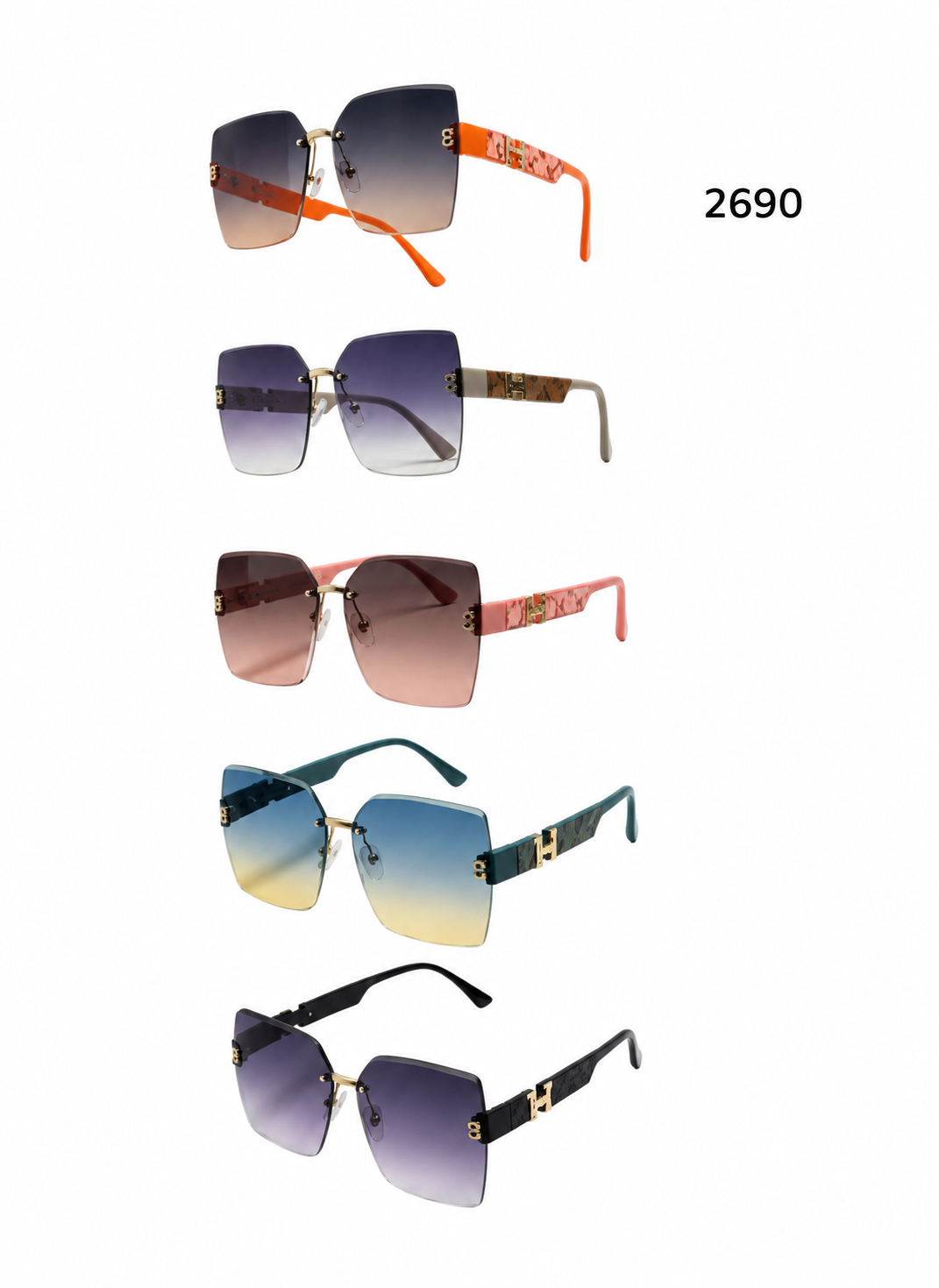 2690 VINTAGE BLOCK SUNGLASSES - $30/DZN