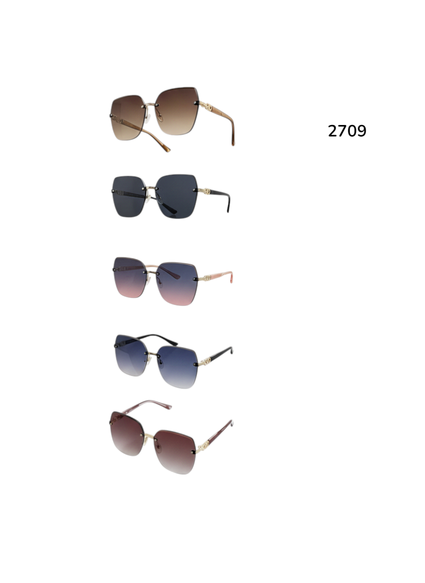 2709 RIMELESS GEOMETRIC SUNGLASSES - $30/DZN