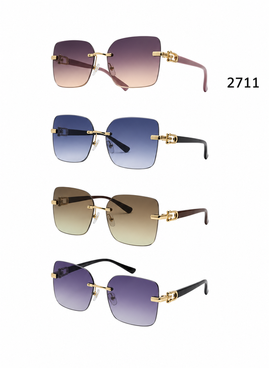 2711 SOLID RETRO FRAME SUNGLASSES- $30/DZN