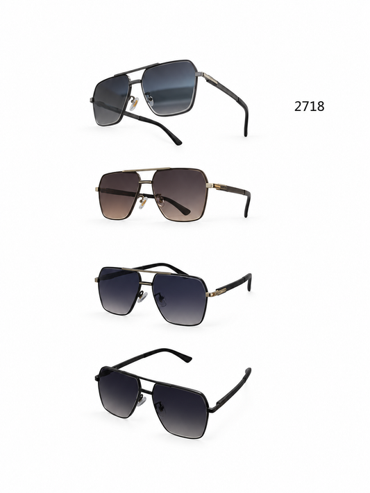 2718 GEOMETRIC AVIATOR SUNGLASSES - $30/DZN