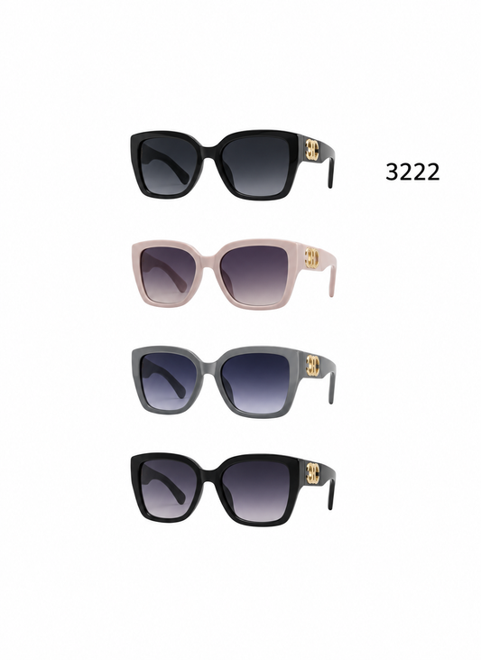 3222 FASHION SQUARE SUNGLASSES - $30/DZN
