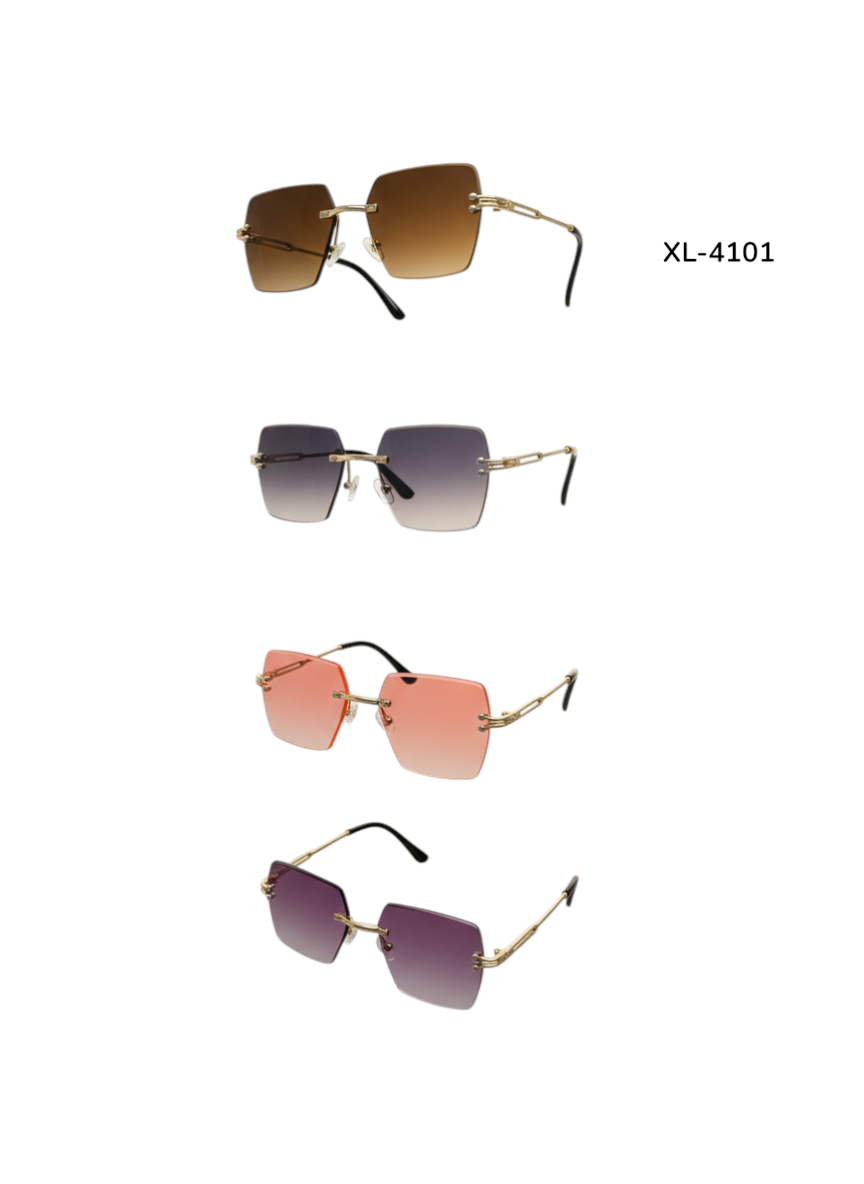 XL-4104 RIMLESS GEOMETRIC SUNGLASSES- $30/DZN
