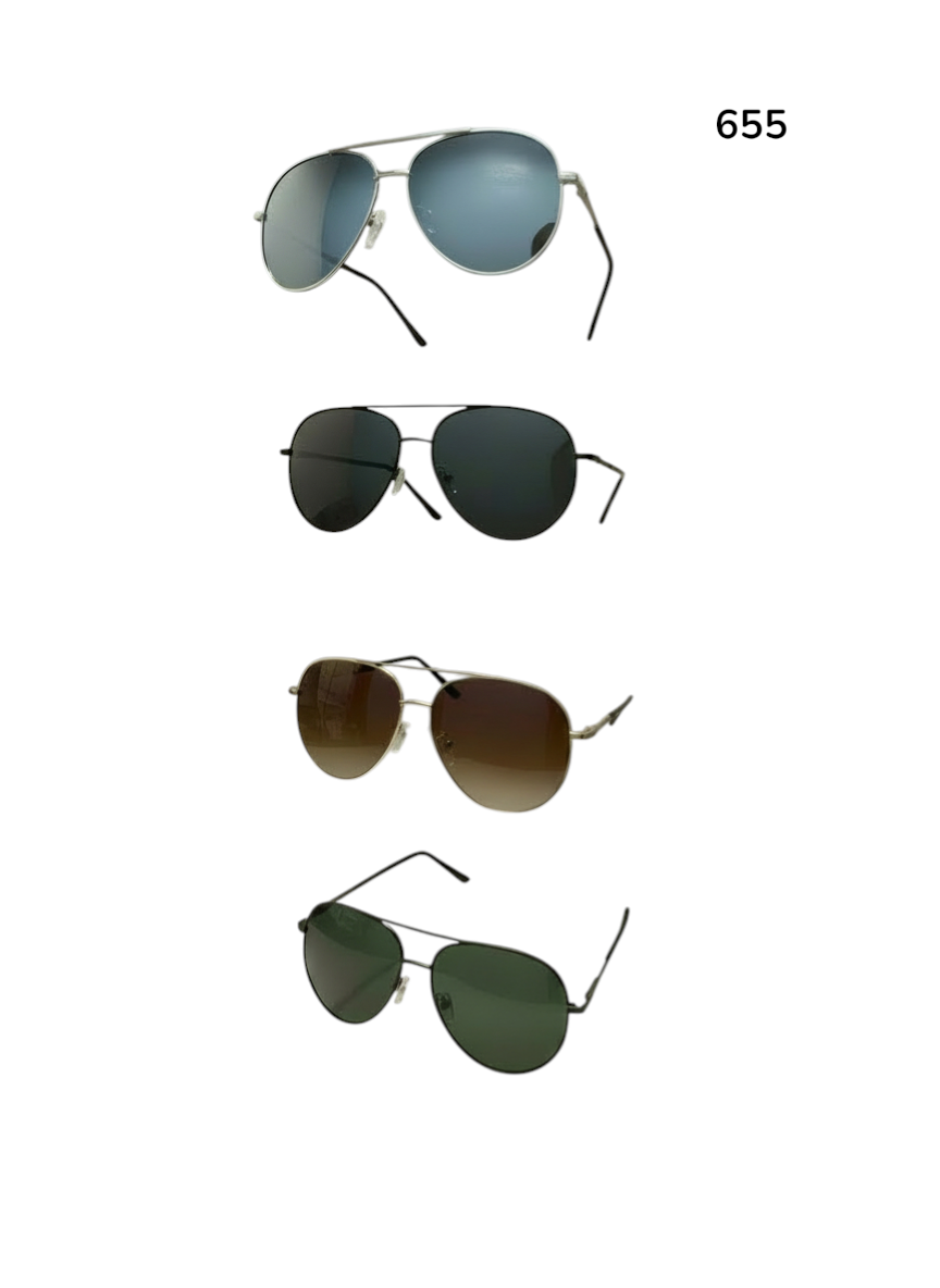 655 STYLISH AVIATOR SUNGLASSES - $30/DZN