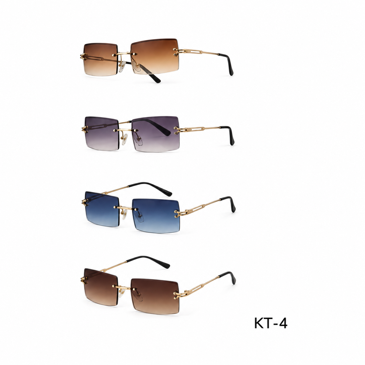 KT-4 Timeless Rectangle Sunglasses - 1 Dzn