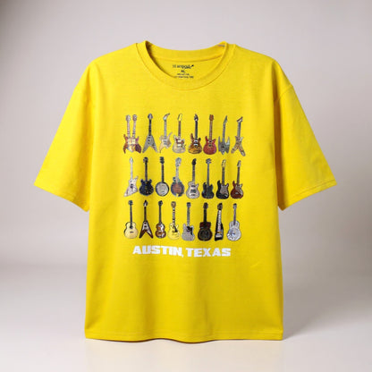 Austin Electric-Guitars T-Shirt - Yellow