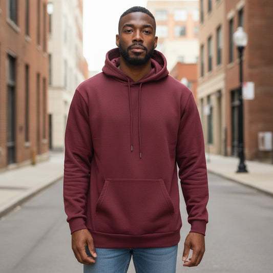Maroon Unisex Fleece Hoodie