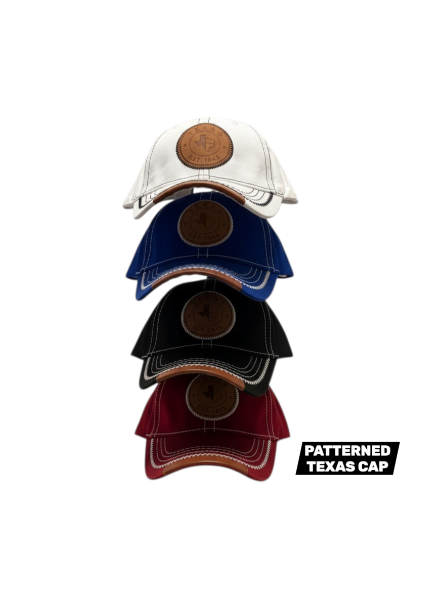 PATTERNED TEXAS CAP- $42/DZN