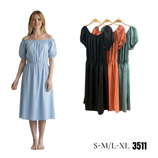 Off Shoulder Short Dress (12 S-M / 12 L-XL) 24 PCS