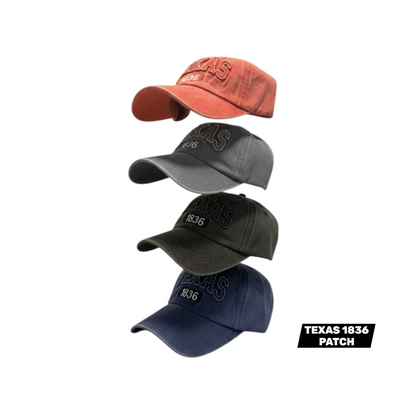 TEXAS 1836 PATCH CAPS- $42/DZN