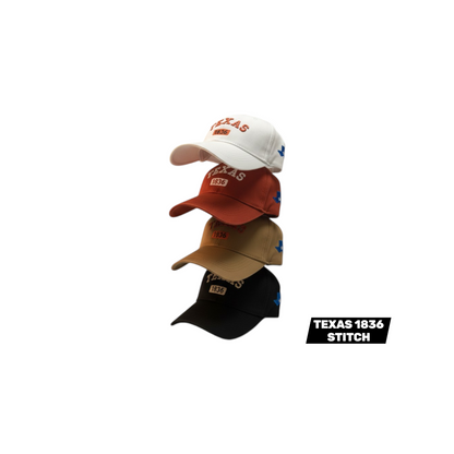 TEXAS 1836 STITCH CAPS-$42/DZN