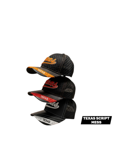 TEXAS SCRIPT MESH CAPS- $42/DZN