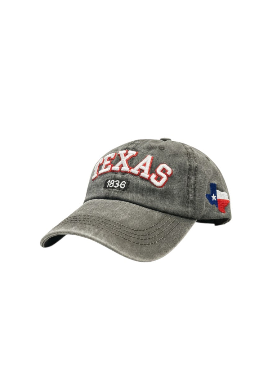 TEXAS 1836 ACID WASHED STITCH CAPS- $42/DZN