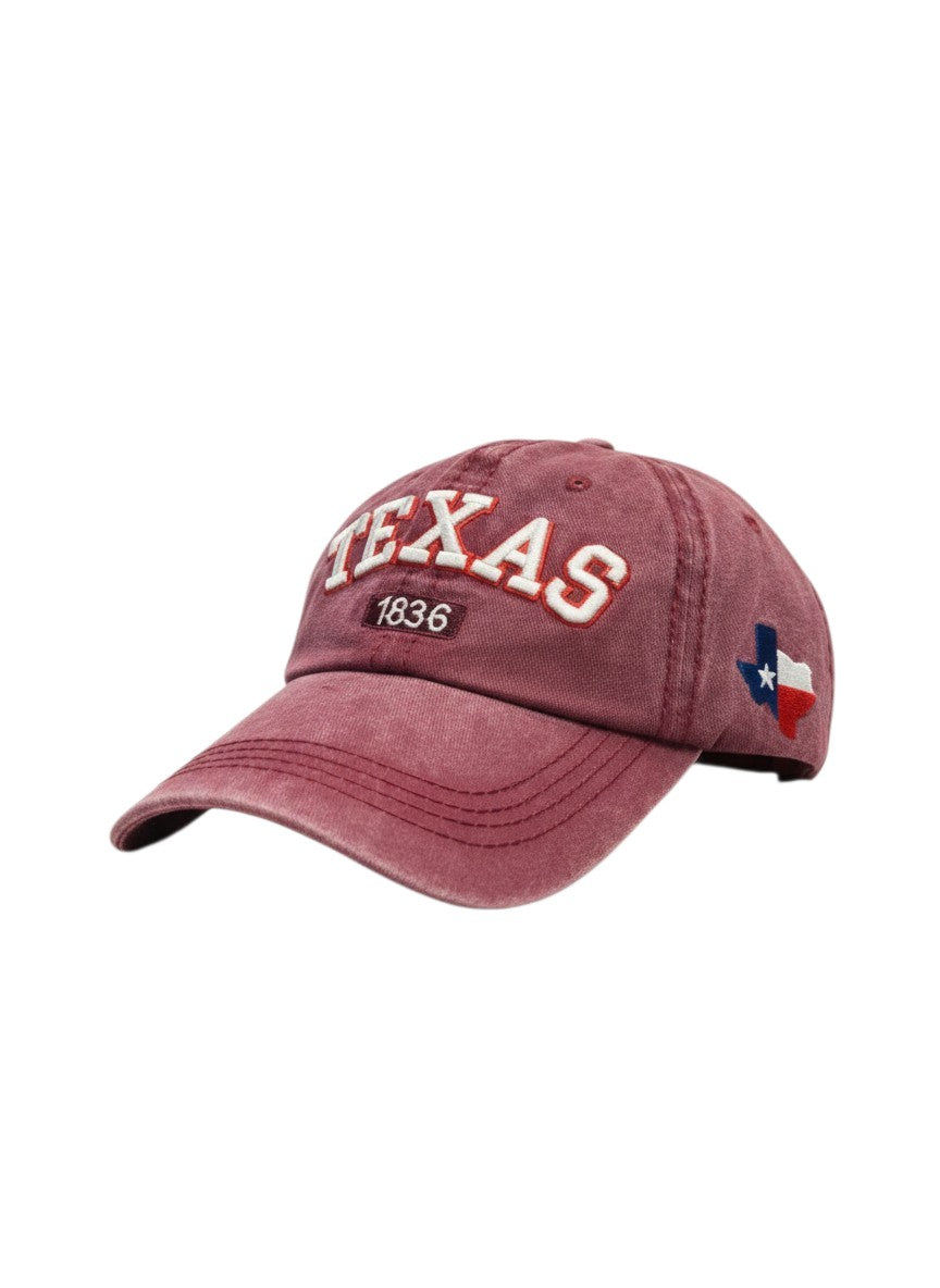 TEXAS 1836 ACID WASHED STITCH CAPS- $42/DZN