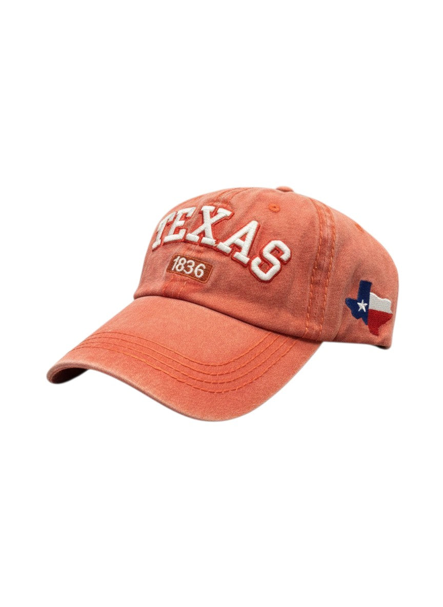 TEXAS 1836 ACID WASHED STITCH CAPS- $42/DZN