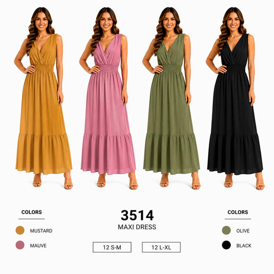 Maxi Dress (12 S-M / 12 L-XL) 24 PCS