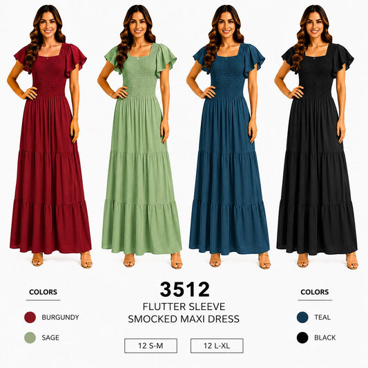 Cute Long Dress (12 S-M / 12 L/XL) 24 PCS