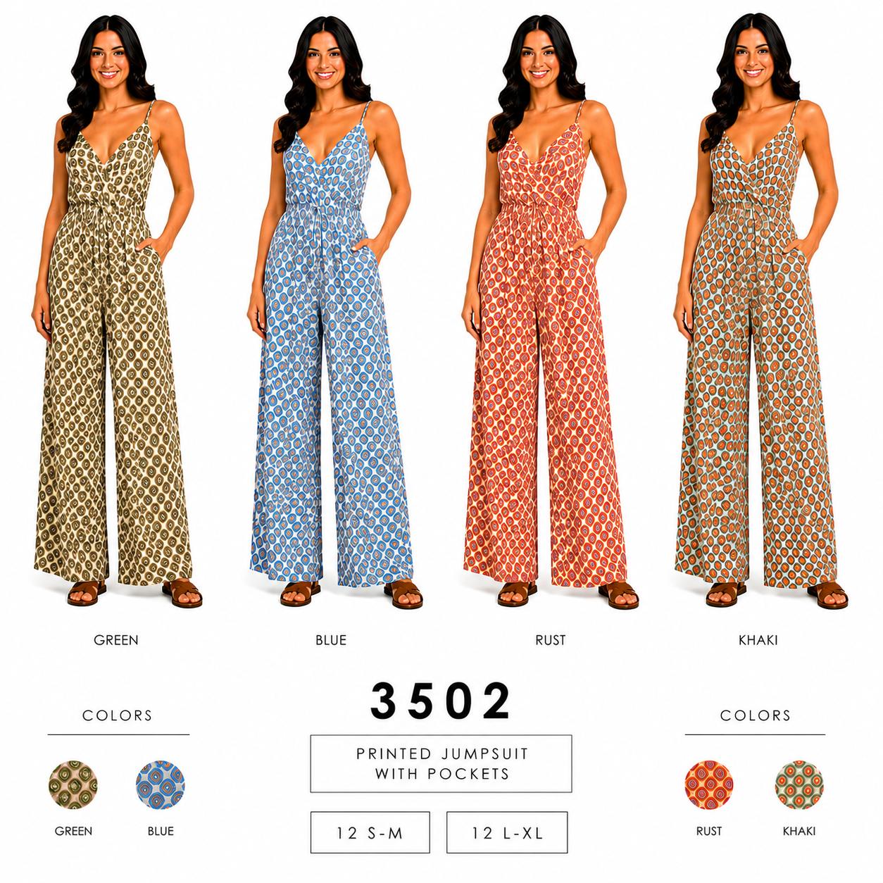 Printed Jumpsuit With Pockets