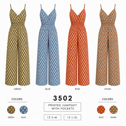 Printed Jumpsuit With Pockets