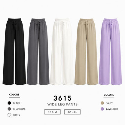 Wide Leg Pants (12 S-M / 12 L-XL) 24 PCS 3615