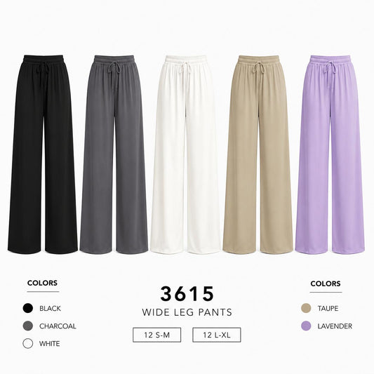 Wide Leg Pants (12 S-M / 12 L-XL) 24 PCS