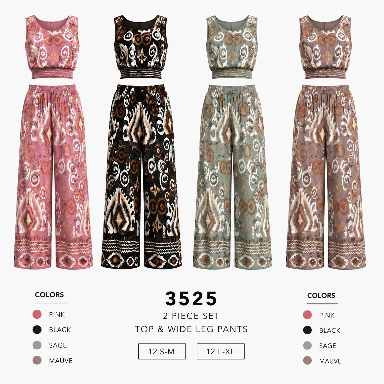 Two Piece Set (12 S-M / 12 L-XL) 24 PCS 3525