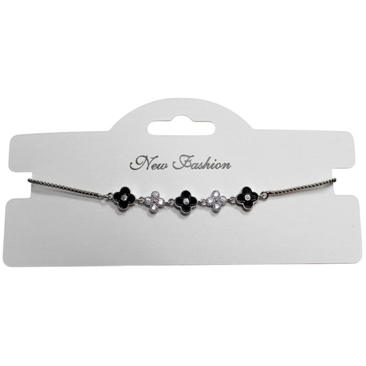 Alhambra Bolo Bracelet - Black & Silver (1 Dzn)