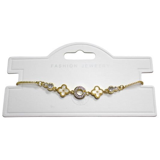 Alhambra Bolo Bracelet - White & Gold (1 Dzn)