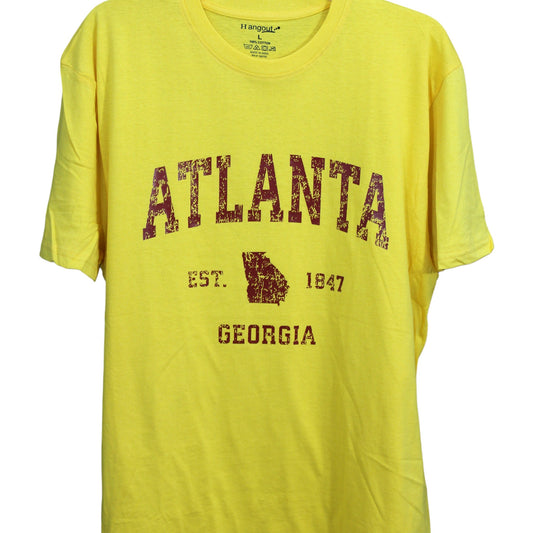 Atlanta Geogia est.1847 State T-Shirt - Yellow
