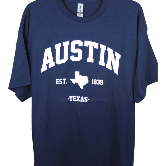 Austin Texas EST.1839 T-Shirt - Navy