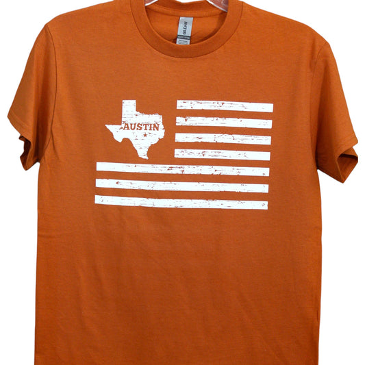 Austin Flag T-Shirt - Orange