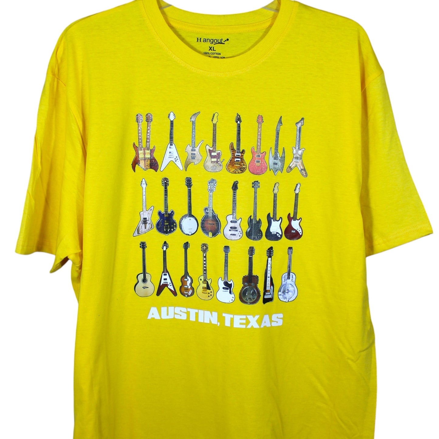 Austin Electric-Guitars T-Shirt - Yellow