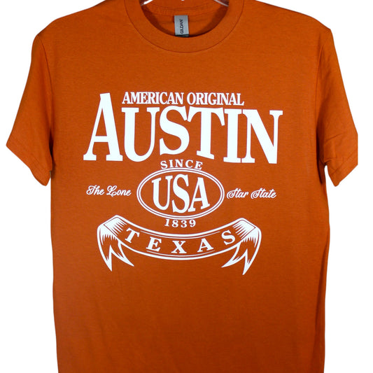 Austin 'Lone Star State' T-Shirt - Orange