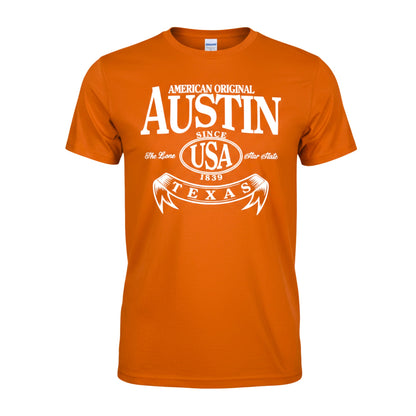 Austin 'Lone Star State' T-Shirt - Orange