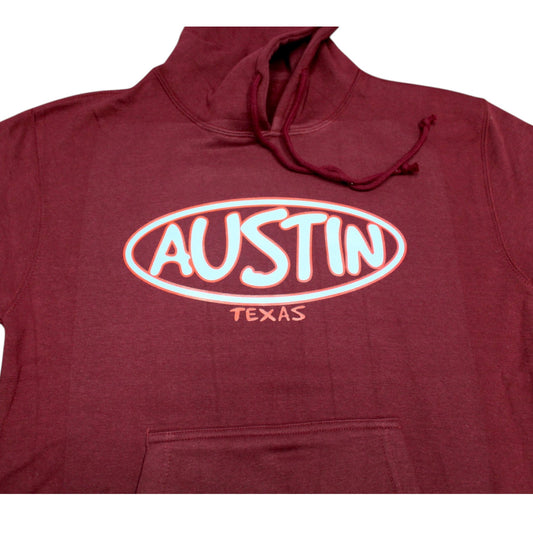 Austin Texas Hoodie - Maroon