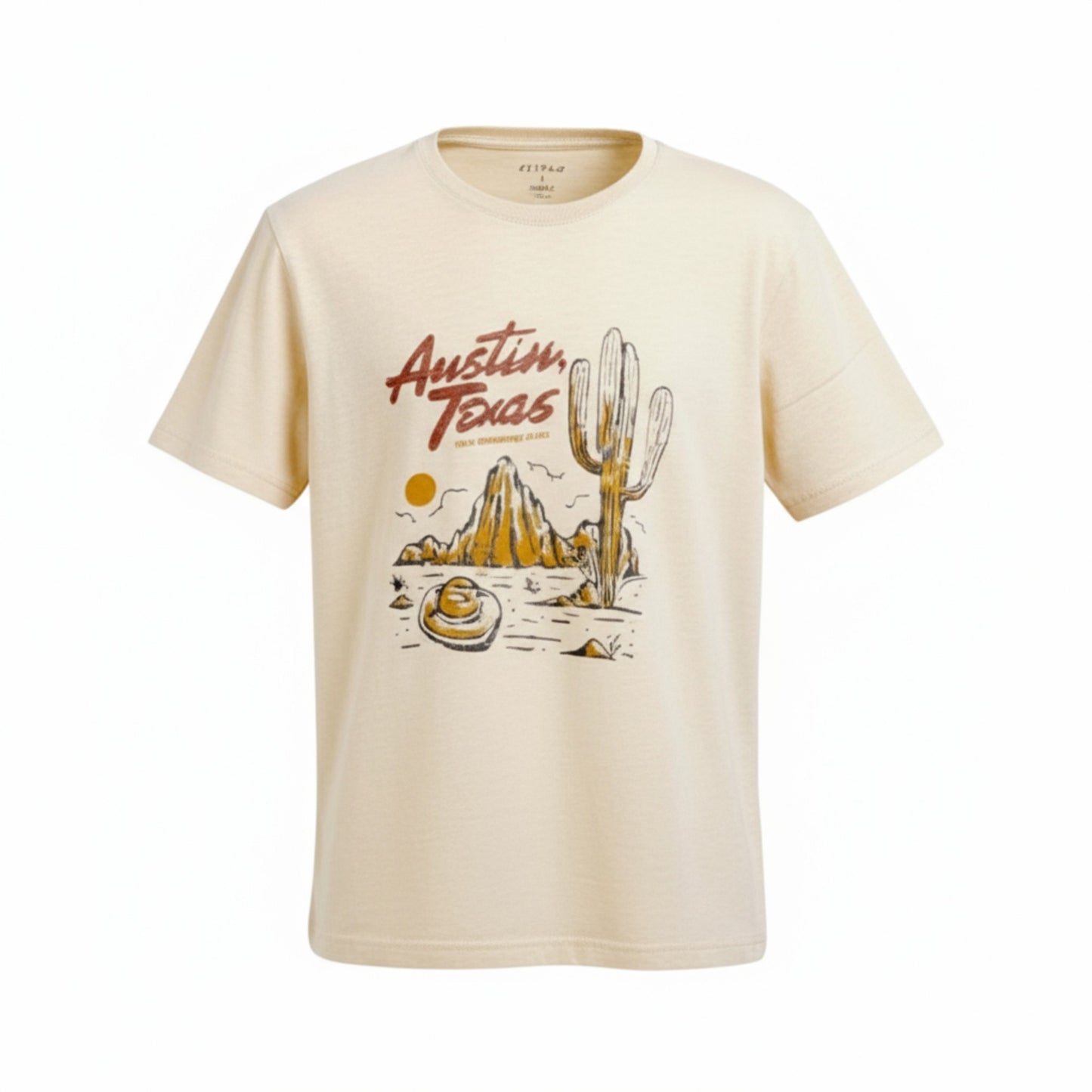 Austin Texas T-shirt- Beige