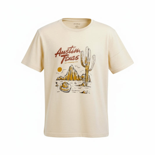 Austin Texas T-shirt- Beige