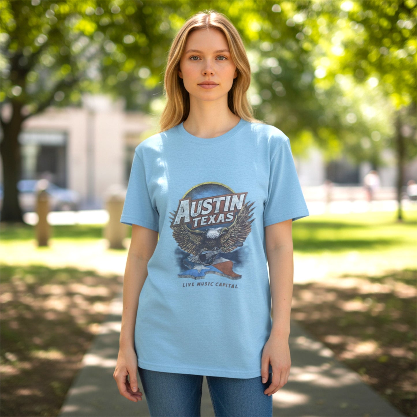 ATX 'Live Music Capital' T-Shirt - Blue