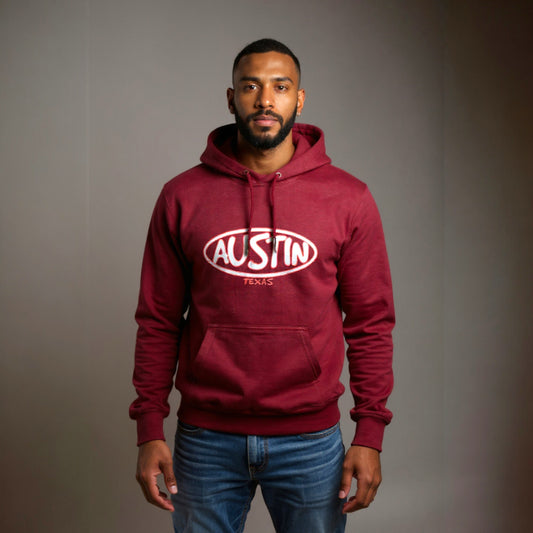 Austin Texas Hoodie - Maroon