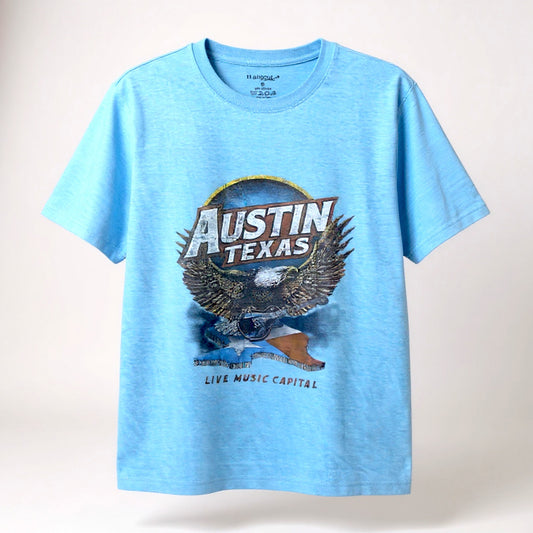 ATX 'Live Music Capital' T-Shirt - Blue