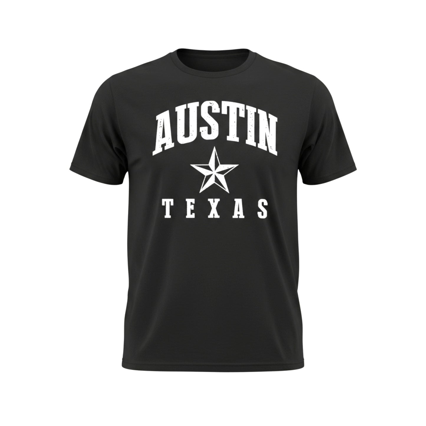 Austin Texas Star T-Shirt - Black