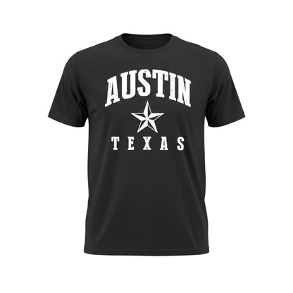Austin Texas Star T-Shirt - Black