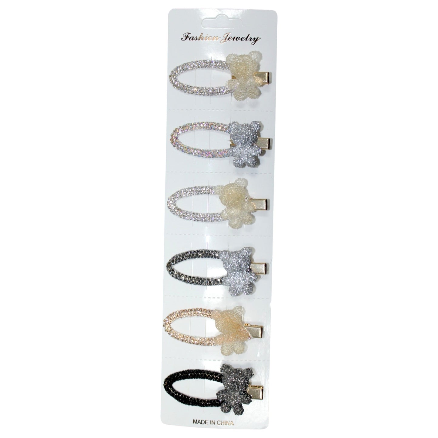 Sparkly Bear Barrette Set (1/2 Dzn)