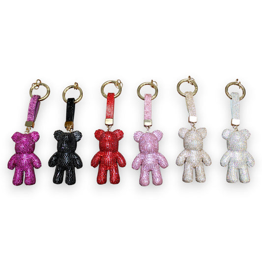 Sparkly Big Bear Keychain Set