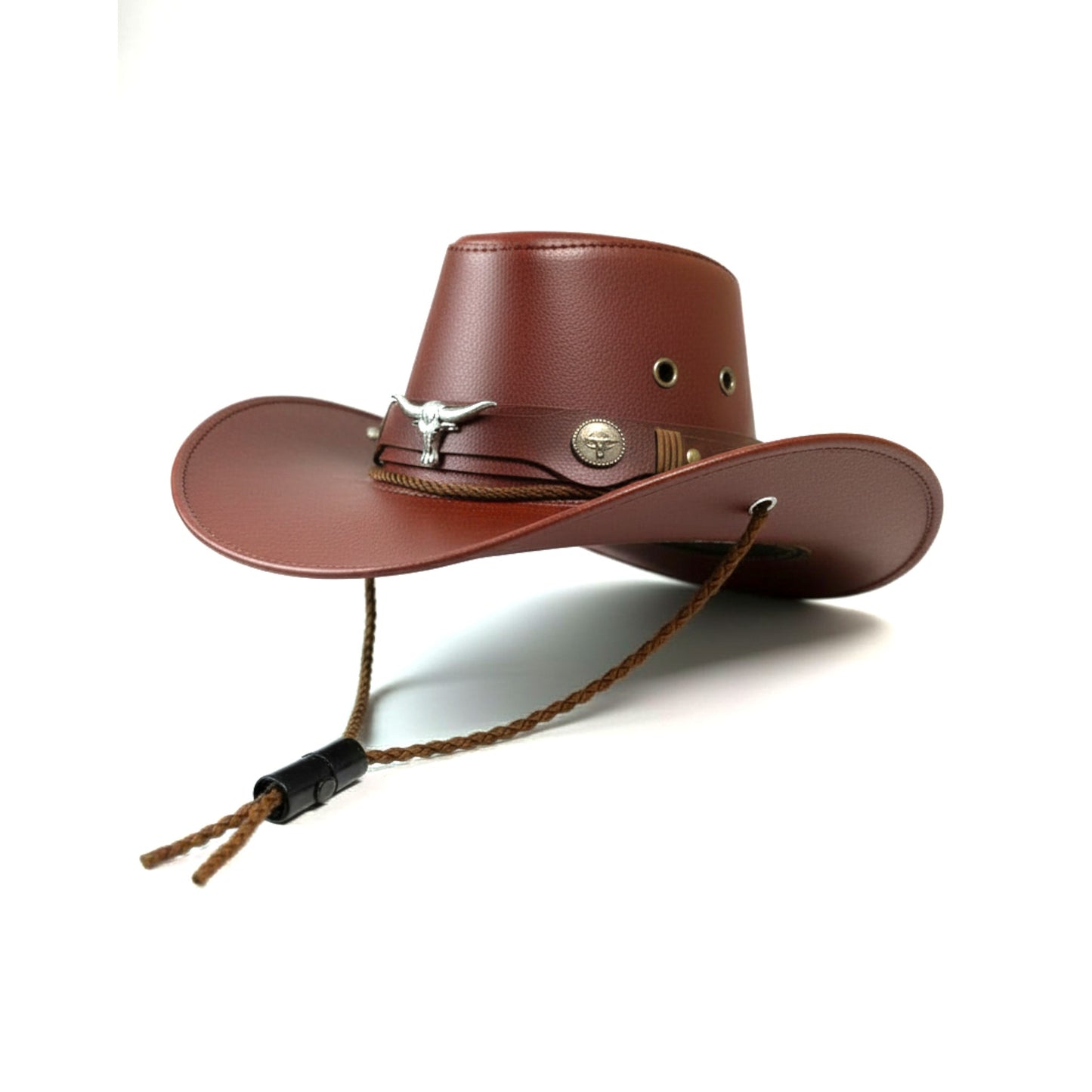 Longhorn Leather Cowboy Hat-(1 Dzn)