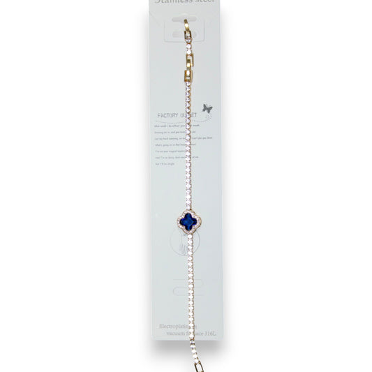 Blue Gem Alhambra Bracelet (1 Dzn)