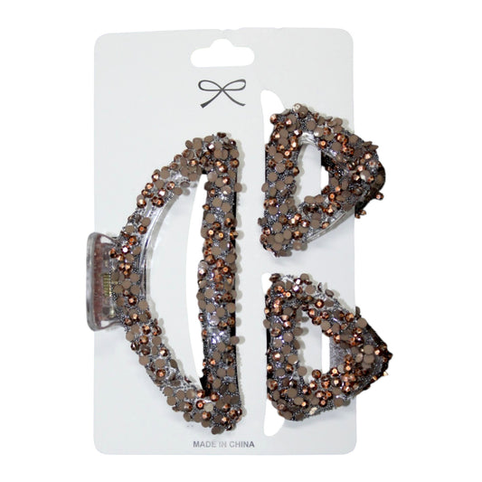 Sparkly Hair Clip Set - Brown (1 Dzn)