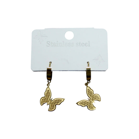 Edgy Butterfly Earring - Gold (1 Dzn)