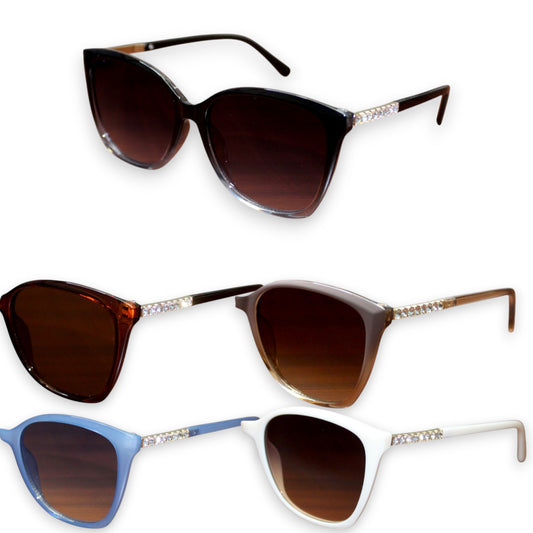 Cat-Eye Rhinestone Sunglass Set - XLA51020