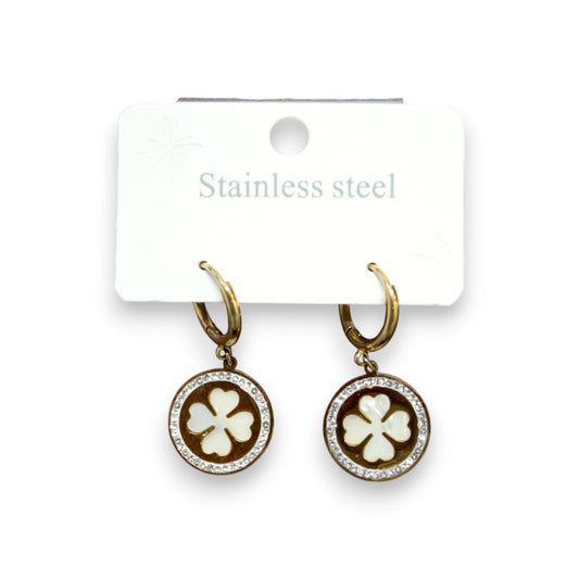 Circle Clover Earring - Gold (1 Dzn)
