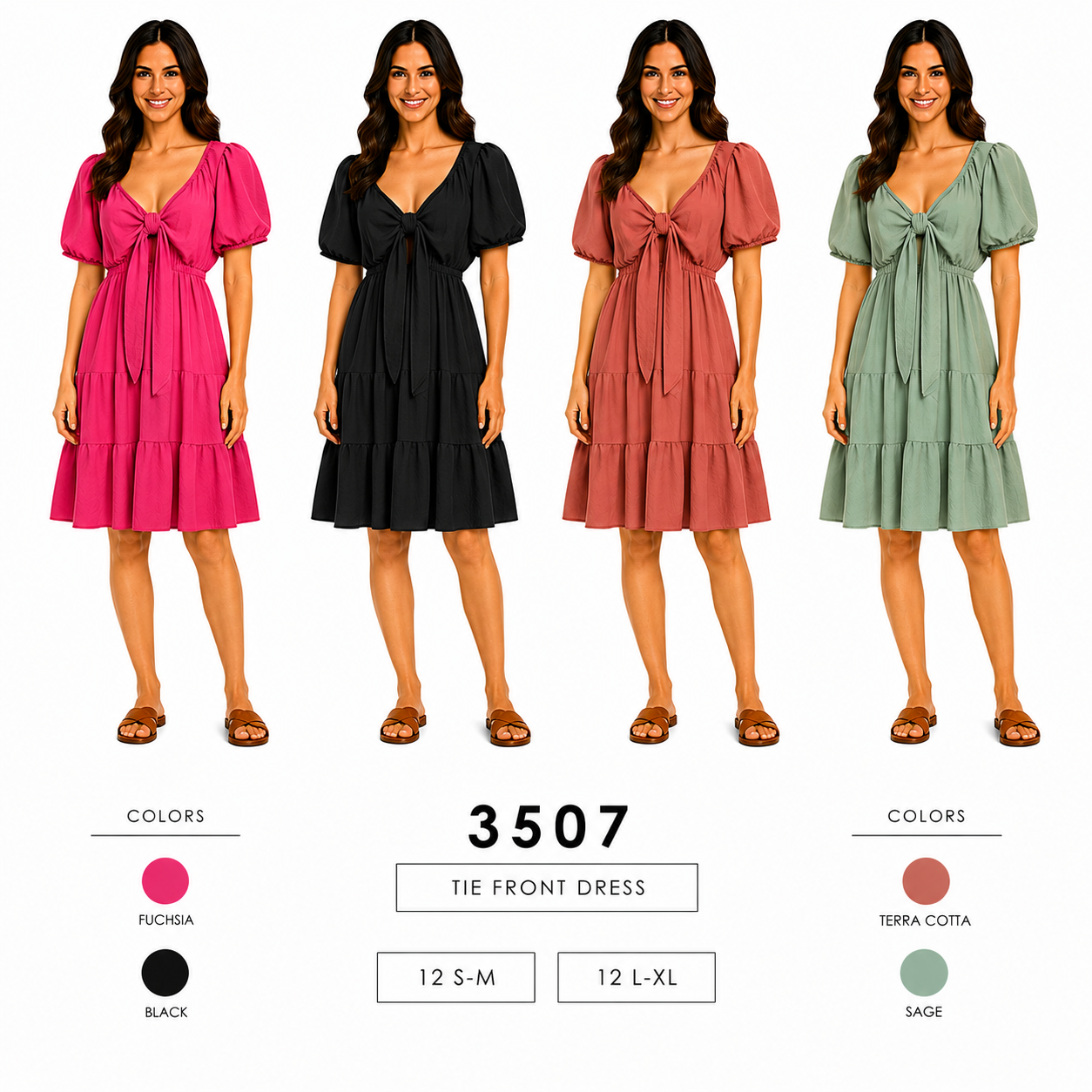 Tie Front Midi Dress